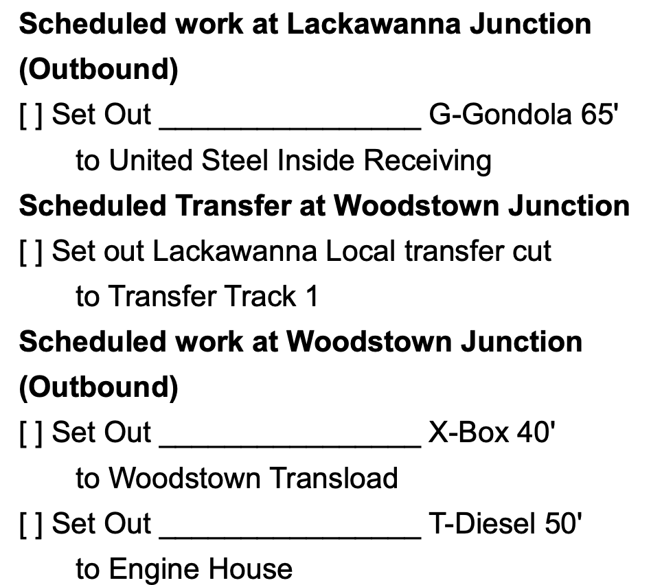 transfer trainlist example
